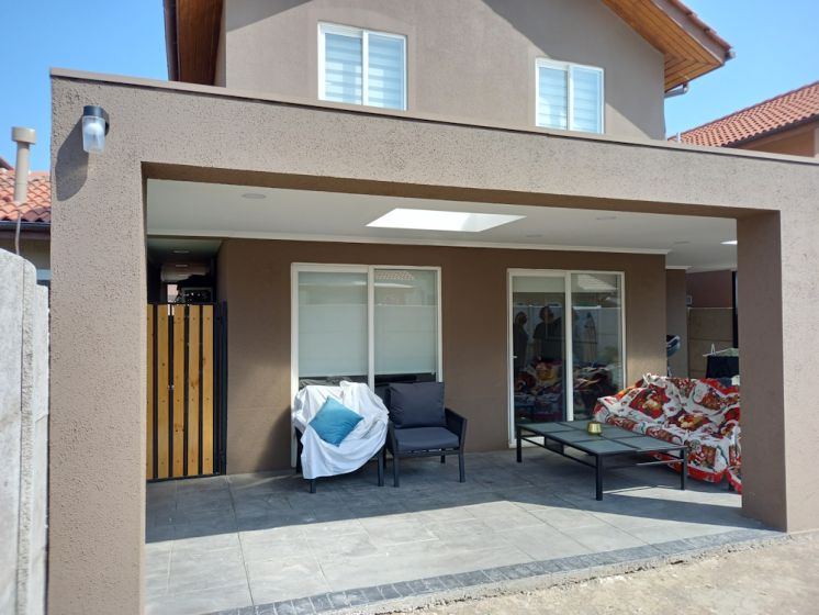 Construcción de cobertizo americano + bodega lateral casa 42 LAs tranqueras, Chicauma